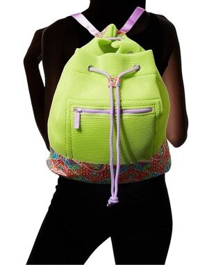 Vera Bradley Mesh Backpack Citrine with Paisley in Paradise EXCELLENT